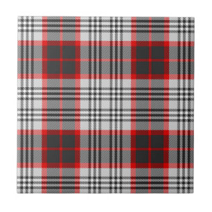Edinburgh City Tartan Play Grått Black Red Kakelplatta