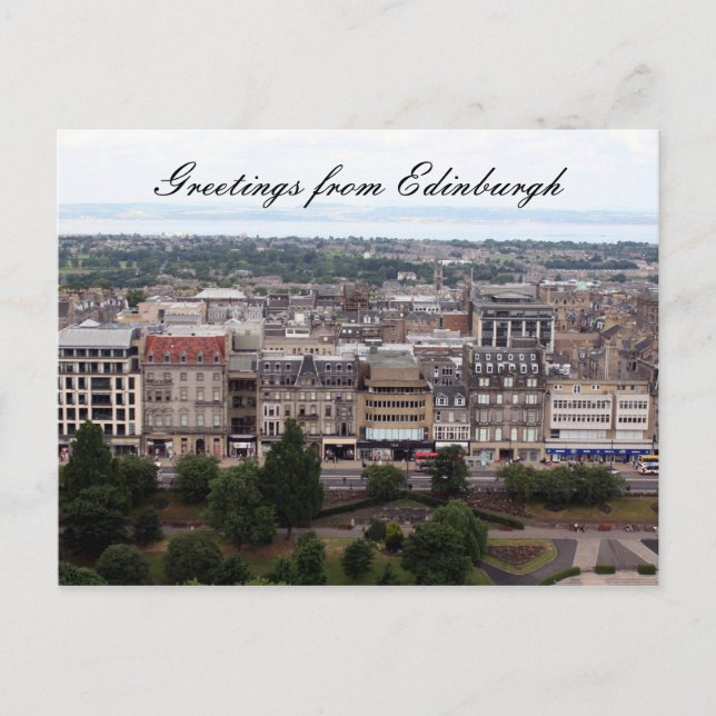 edinburgh cityscape vykort (Framsida)