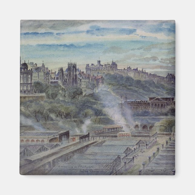 Edinburgh från nära St. Anthony's Chapel Magnet (Framsidan)