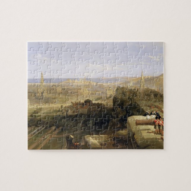 Edinburgh från slottet, 1847 (olja på kanfas) pussel (Horisontell)