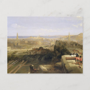 Edinburgh från slottet, 1847 (olja på kanfas) vykort