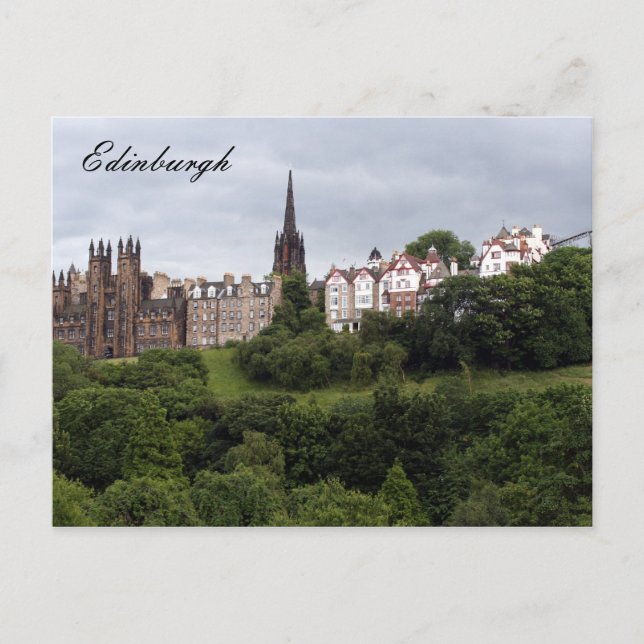edinburgh-grönt vykort (Framsida)