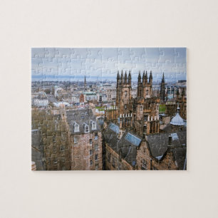 Edinburgh horisont från det bästa tak, areal pussel