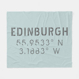 Edinburgh Latitude Longitud Fleecefilt