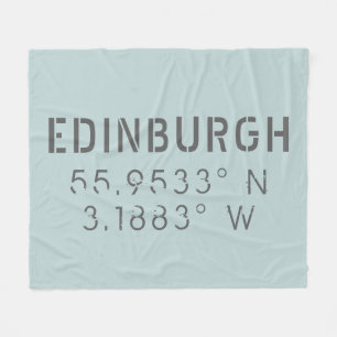 Edinburgh Latitude Longitud Fleecefilt