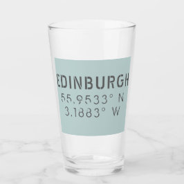 Edinburgh Latitude & Longitud Glaskopp