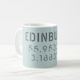 Edinburgh Latitude & Longitud Kaffemugg