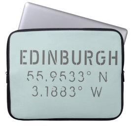 Edinburgh Latitude Longitud Laptop Fodral