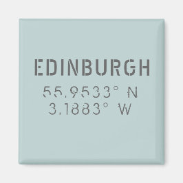 Edinburgh Latitude & Longitud Magnet