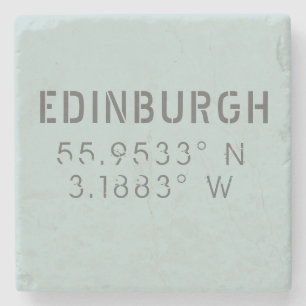 Edinburgh Latitude & Longitud Stenunderlägg