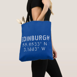 Edinburgh Latitude & Longitud Tygkasse