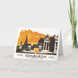 Edinburgh LNER Bra Vintage resor Poster Kort