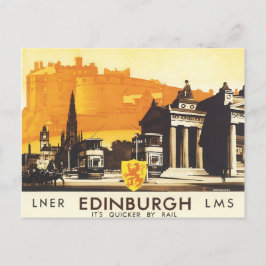 Edinburgh LNER Bra Vintage resor Poster Vykort