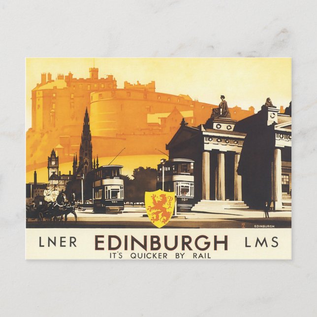 Edinburgh LNER Bra Vintage resor Poster Vykort (Framsida)