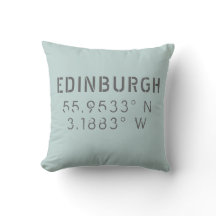 Edinburgh Longitude Latitude Dekorativ kudde