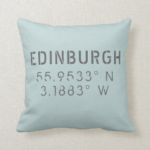 Edinburgh Longitude Latitude Dekorativ kudde