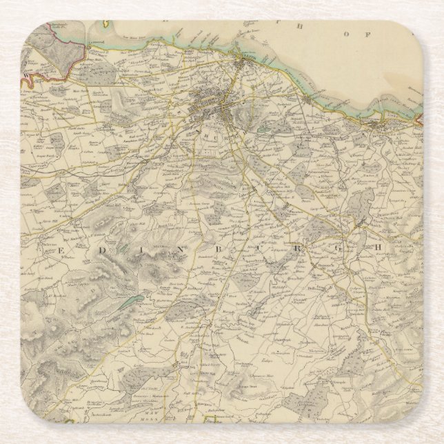 Edinburgh miljöer underlägg papper kvadrat (Framsidan)