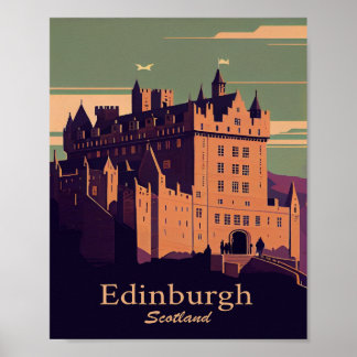 Edinburgh Minimalist Vintage affisch Art