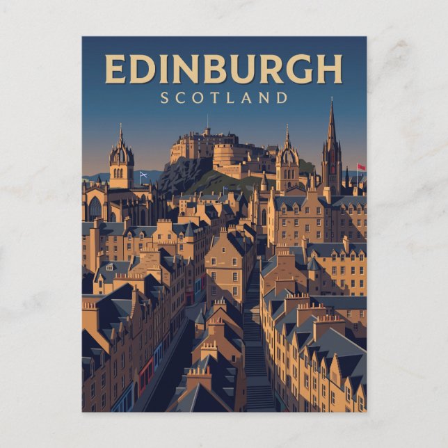 Edinburgh Old Town Skottland Vykort (Framsida)
