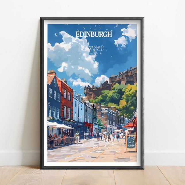 Edinburgh Resa Poster Royal Mile Edinburgh Tryck (Skapare uppladdad)