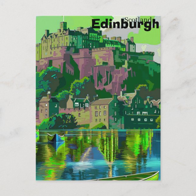 Edinburgh Reseminnare vykort, Edinburgh Resa Konst Vykort (Framsida)