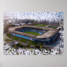 Edinburgh Rugby Stadium med Skottlands flagga
