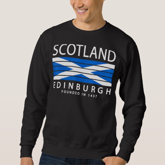Edinburgh Scotland 1 Lång Ärmad Tröja (Framsida)