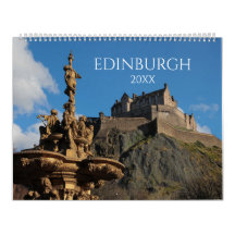 Edinburgh Scotland City Aesthetic Wall Calendar
