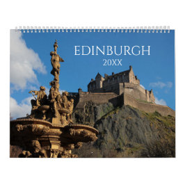 Edinburgh Scotland City Aesthetic Wall Calendar Kalender