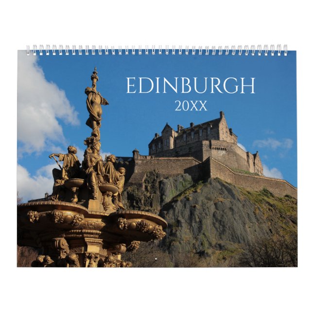 Edinburgh Scotland City Aesthetic Wall Calendar Kalender (Omslag)