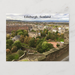 Edinburgh Scotland city skyline från Castle väggar Vykort