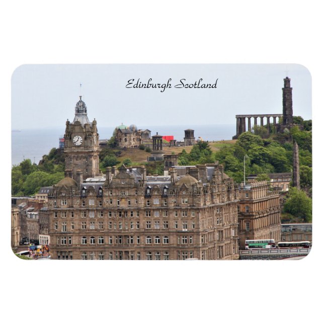 Edinburgh Scotland, Cityscape, fotografi Magnet (Horisontell)