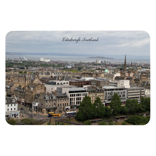 Edinburgh Scotland, Cityscape, fotografi Magnet (Horisontell)
