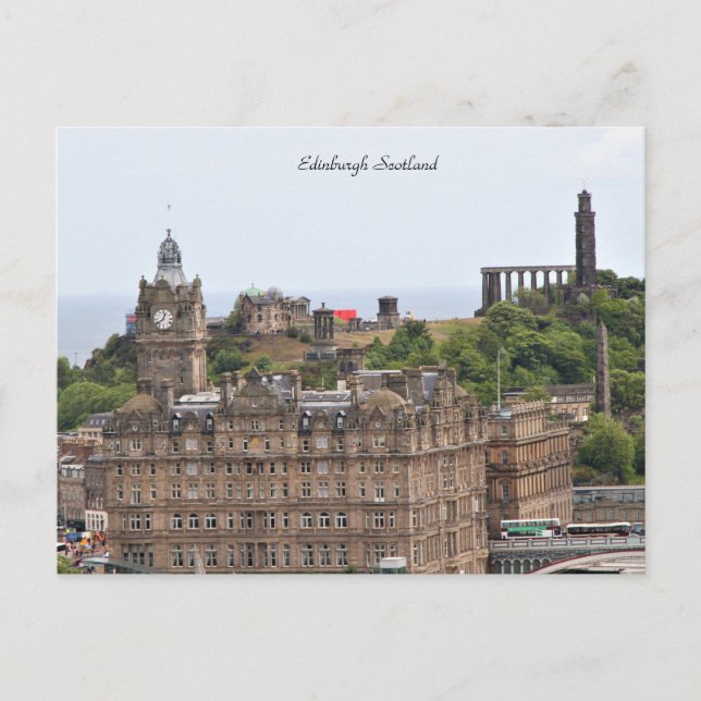 Edinburgh Scotland, Cityscape, fotografi Vykort (Framsida)