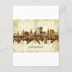 Edinburgh Scotland Cityscape Helg Vykort