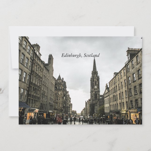 Edinburgh, Scotland cityscape Kort (Framsida)