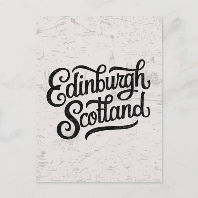 Edinburgh Scotland hand plockade Vykort (Framsida)
