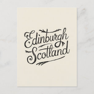 Edinburgh Scotland Hand plockade Vykort
