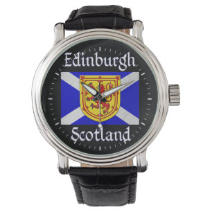 Edinburgh Scotland Lejon Rampant Scottish Flagga Armbandsur