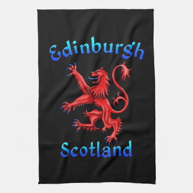 Edinburgh Scotland Lejonare Rampant Scottish Flagg Kökshandduk (Vertikal)