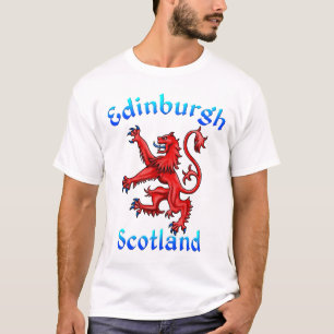 Edinburgh Scotland Lejonare Rampant Scottish Flagg T Shirt