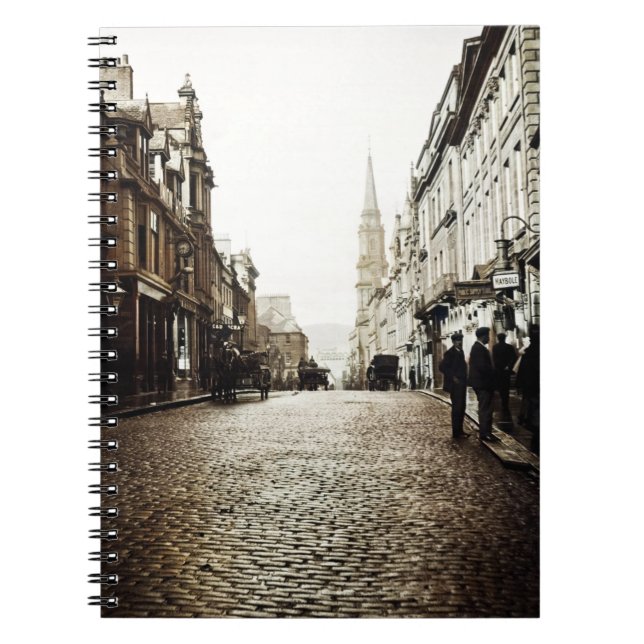 EDINBURGH SCOTLAND MAYBOLE STREET SCENE 1910 ANTECKNINGSBOK (Framsidan)