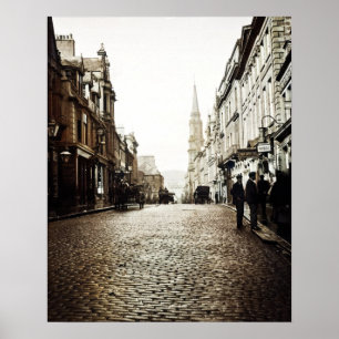 EDINBURGH SCOTLAND MAYBOLE STREET SCENE 1910 POSTER