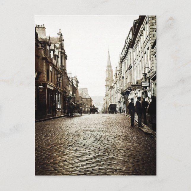 EDINBURGH SCOTLAND MAYBOLE STREET SCENE 1910 VYKORT (Framsida)