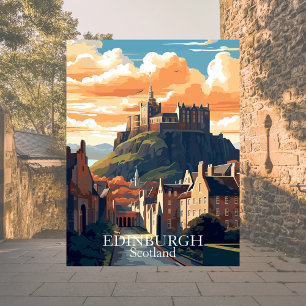 Edinburgh, Scotland Postcard - Edinburgh Castle Vykort