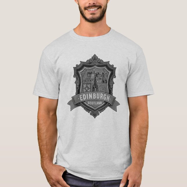 Edinburgh Scotland T Shirt (Framsida)