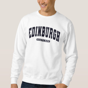 Edinburgh Scotland Varsity College Stil Lång Ärmad Tröja