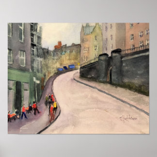 EDINBURGH, SCOTLAND VATTERCOLOR POSTER