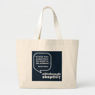 Edinburgh skeptiker - Hume citationstecken Jumbo Tygkasse