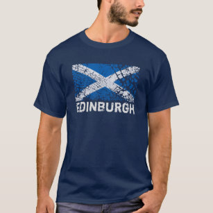 Edinburgh + Skotsk flagga för Grunge Tröja